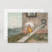 ヴィンテージのイースターカード シーズンポストカード (正面/裏面)