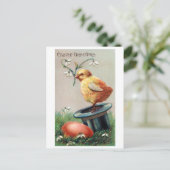 ヴィンテージのイースターシック卵の花 ポストカード (スタンド正面)