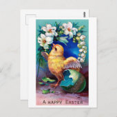 ヴィンテージのイースターシック卵の花 ポストカード (正面/裏面)