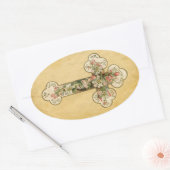 ヴィンテージのイースターステッカー 楕円形シール (封筒)