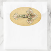 ヴィンテージのイースターステッカー 楕円形シール (バッグ)