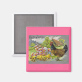 ヴィンテージのイースターチックスとオードスターマグネット マグネット (正面/裏面)