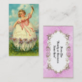 ヴィンテージのイースター休日の小型落書きの挨拶状 名刺 (正面/裏面)