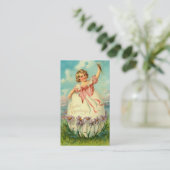 ヴィンテージのイースター休日の小型落書きの挨拶状 名刺 (スタンド正面)