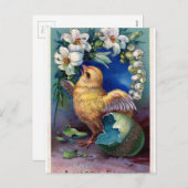 ヴィンテージのイースター古く旧式な挨拶 シーズンポストカード (正面/裏面)