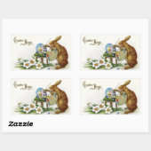 ヴィンテージのイースター喜び 長方形シール (シート)