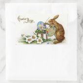 ヴィンテージのイースター喜び 長方形シール (バッグ)