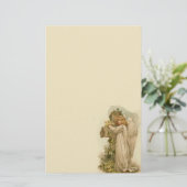 ヴィンテージのイースター天使の文房具 便箋 (スタンド正面)