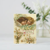 ヴィンテージのイースター天使の郵便はがき シーズンポストカード (スタンド正面)