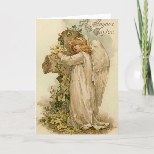 ヴィンテージのイースター天使カード シーズンカード (正面)