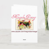 ヴィンテージのイースター女の子および白いバニー シーズンカード (裏面)