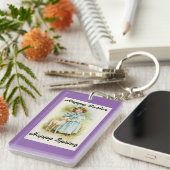 ヴィンテージのイースター女の子 キーホルダー (正面右)