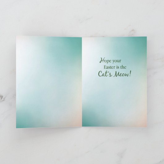 ヴィンテージのイースター子ネコの挨拶 シーズンカード (内部)