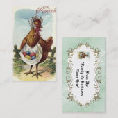 ヴィンテージのイースター小型落書きの挨拶状は文字を加えます 名刺 (正面/裏面)