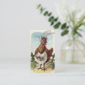 ヴィンテージのイースター小型落書きの挨拶状は文字を加えます 名刺 (スタンド正面)