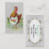 ヴィンテージのイースター小型落書きの挨拶状 名刺 (正面/裏面)