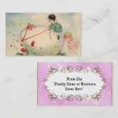 ヴィンテージのイースター小型落書きの挨拶状 名刺 (正面/裏面)