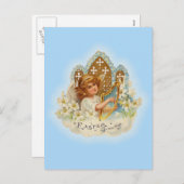 ヴィンテージのイースター挨拶の天使 シーズンポストカード (正面/裏面)