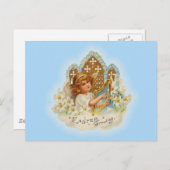 ヴィンテージのイースター挨拶の天使 シーズンポストカード (正面/裏面)