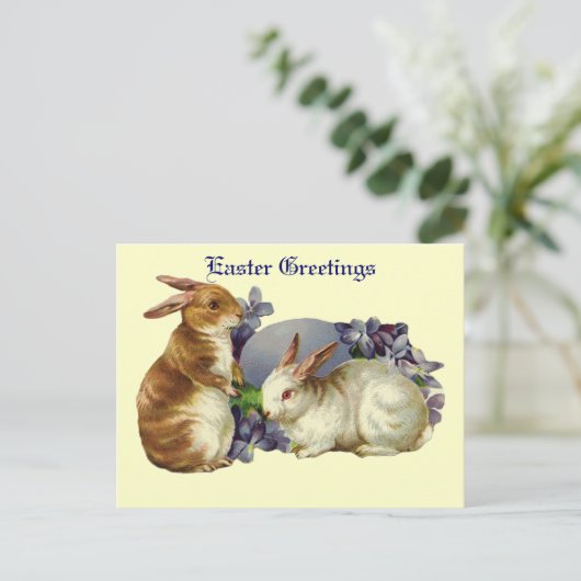 ヴィンテージのイースター挨拶の郵便はがき シーズンポストカード (スタンド正面)