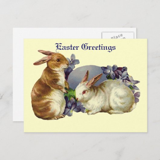 ヴィンテージのイースター挨拶の郵便はがき シーズンポストカード (正面/裏面)