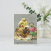 ヴィンテージのイースター挨拶1909年 シーズンポストカード (スタンド正面)