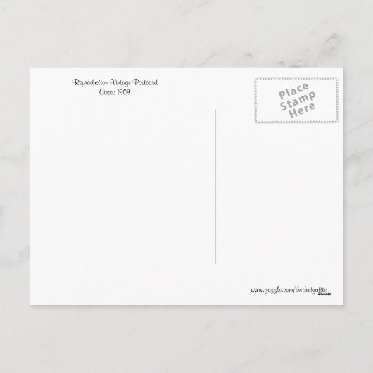 ヴィンテージのイースター挨拶1909年 シーズンポストカード (裏面)