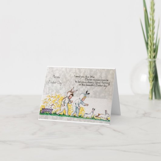ヴィンテージのイースター挨拶 シーズンカード (正面)