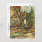 ヴィンテージのイースター挨拶 シーズンポストカード (正面/裏面)