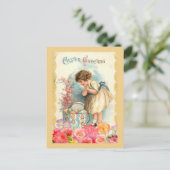 ヴィンテージのイースター挨拶 シーズンポストカード (スタンド正面)