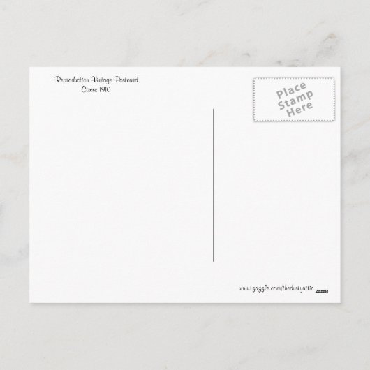 ヴィンテージのイースター知らせ シーズンポストカード (裏面)