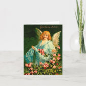ヴィンテージのイースター美しいドイツの天使 シーズンカード (正面)