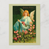 ヴィンテージのイースター美しいドイツの天使 シーズンポストカード (正面)