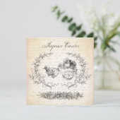 ヴィンテージのイースター鶏の招待 招待状 (スタンド正面)