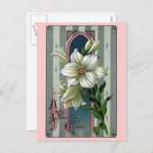 ヴィンテージのイースター・リリー シーズンポストカード (正面/裏面)