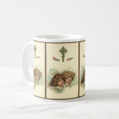 ヴィンテージのイースター、天使の雲 コーヒーマグカップ (正面左)