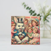 ヴィンテージのイースター ~HAPPY EASTER~ ウサギ~ シーズンカード (スタンド正面)
