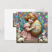 ヴィンテージのイースター ～HAPPY EASTER～ スイートチャイルド～ シーズンカード (正面/裏面)