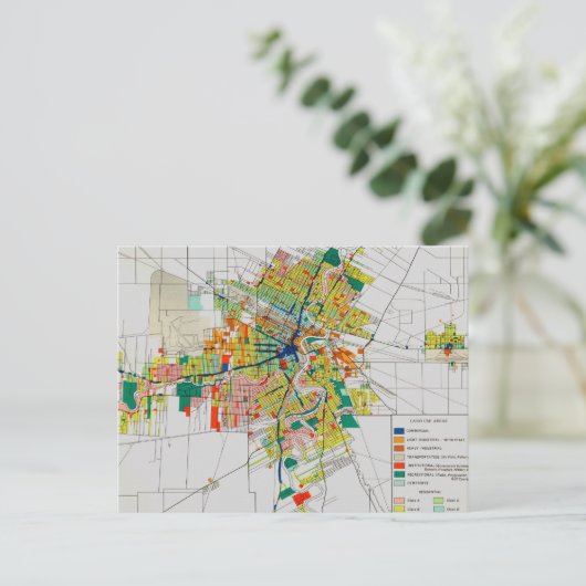 ヴィンテージのウィニペグの地図の郵便はがき ポストカード (スタンド正面)