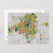 ヴィンテージのウィニペグの地図の郵便はがき ポストカード (正面/裏面)