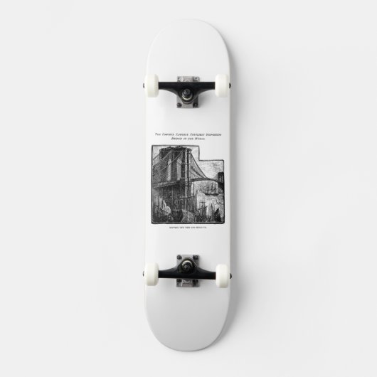 ヴィンテージのウィリアムズバーグブルックリン橋ニューヨークシティ スケートボード (正面)