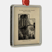ヴィンテージのウィリアムズバーグブルックリン橋ニューヨークシティ メタルオーナメント (右)