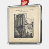 ヴィンテージのウィリアムズバーグブルックリン橋ニューヨークシティ メタルオーナメント (左)