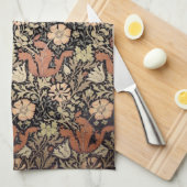 ヴィンテージのウィリアム・モリスパターン キッチンタオル (四つ折り)