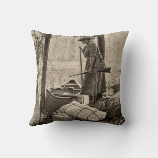 ヴィンテージのウィンチェスターの火器銃の家の装飾の枕 クッション (裏面)