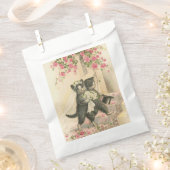 ヴィンテージのウェディングキャッツ フェイバーバッグ (クリップ留めされた状態)