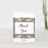 ヴィンテージのウェディングシャワーのための感謝カード サンキューカード (裏面)