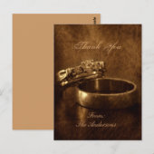 ヴィンテージのウェディング結婚リングは素朴な感謝していあなた ポストカード (正面/裏面)