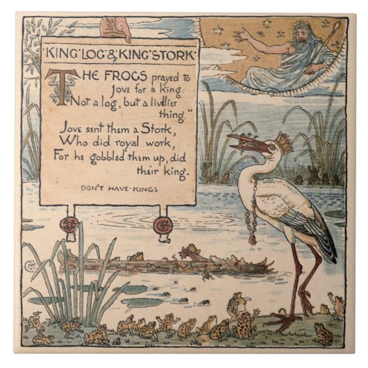 ヴィンテージのウォルタークレーン: 王の丸太および王のこうのとり タイル (正面)