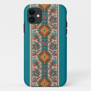ヴィンテージのウクライナのスラブの刺繍の電話箱 iPhone 11 ケース